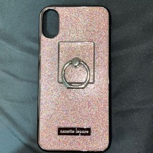 Nanette Lepore Pink Glitter IPhone X Case